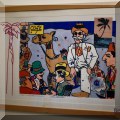 A12. “A Night in the Casablanca” framed limited edition lithograph by Richard Merkin, 1996. Pencil signed. Frame: 33”h x 45”w 